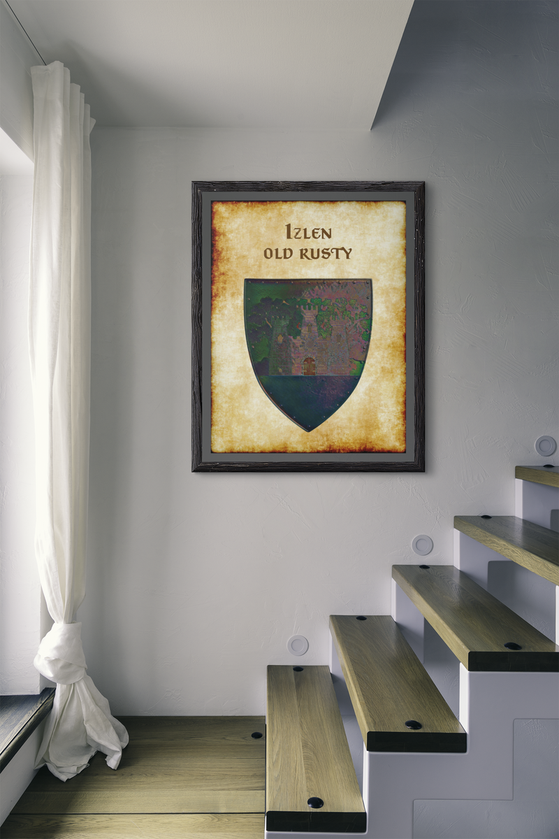 Izlen Old Rusty Heraldry of Greyhawk Anna Meyer Cartography Canvas Art Print