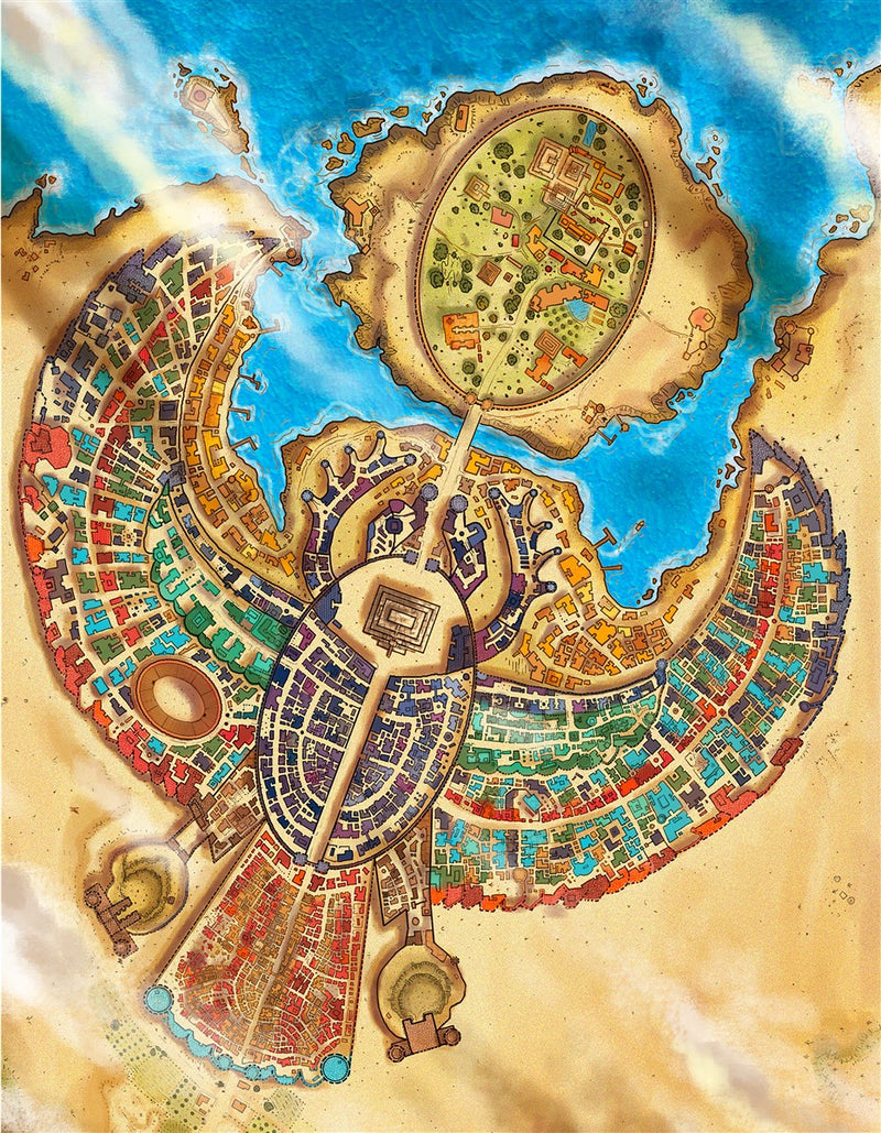 Sokurah City Fantasy Map