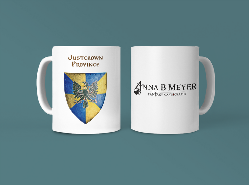 Justcrown Province Heraldry of Greyhawk Anna Meyer Cartography Coffee Mug 11oz/15oz