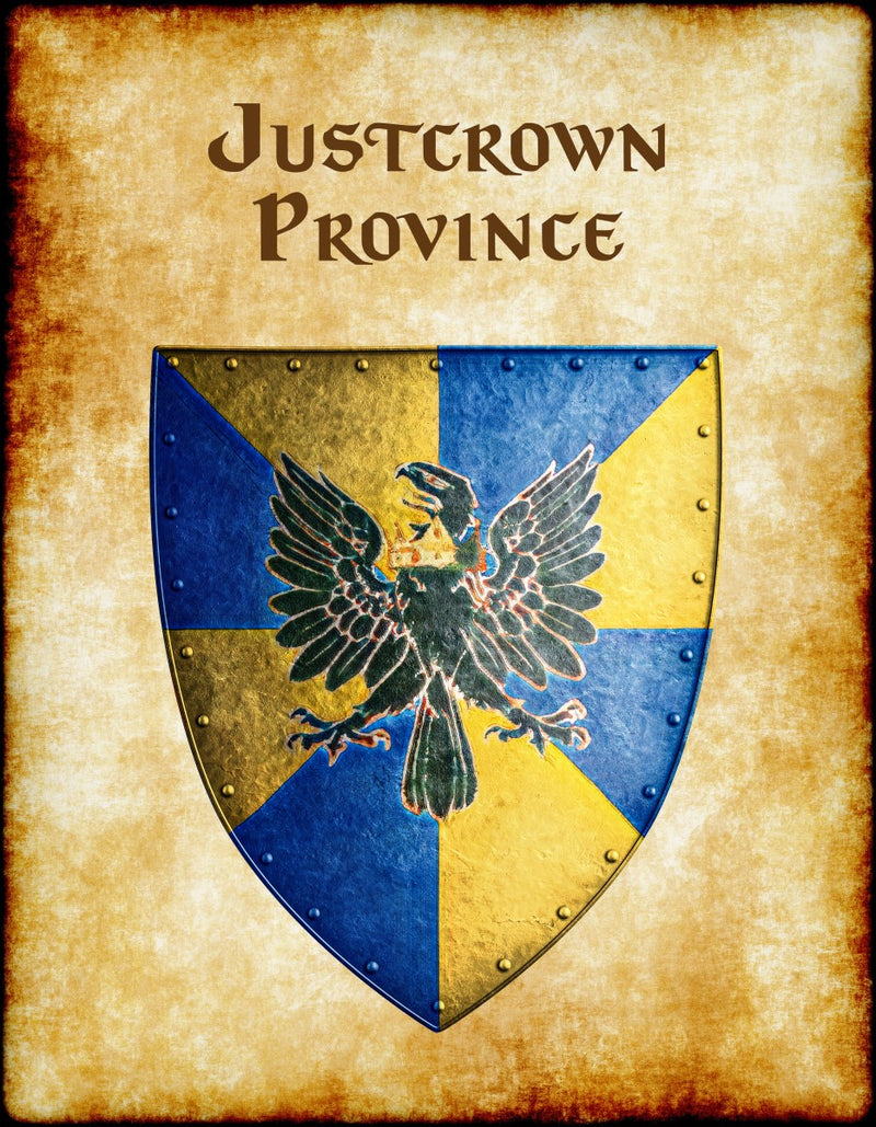Justcrown Province Heraldry of Greyhawk Anna Meyer Cartography Canvas Art Print