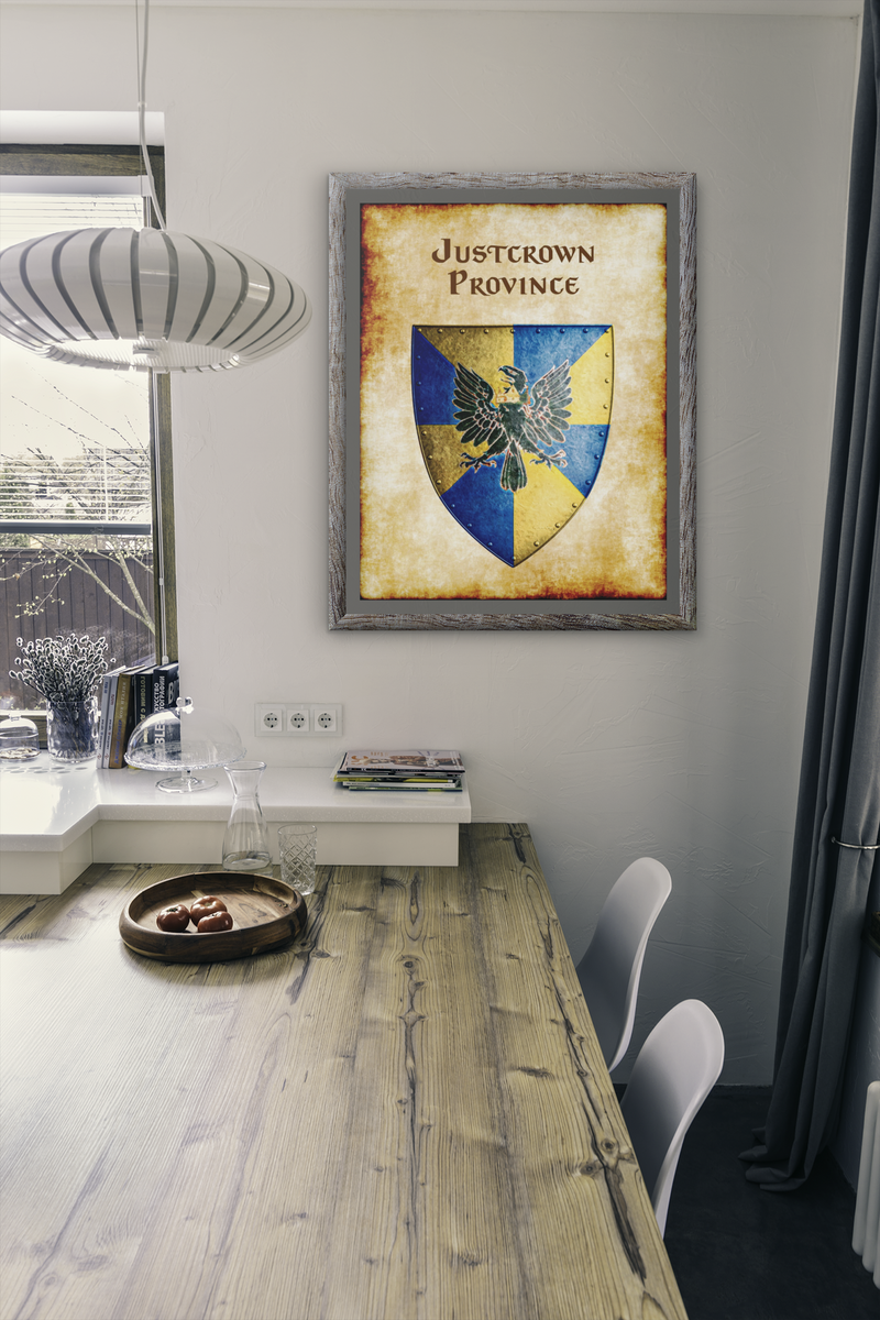 Justcrown Province Heraldry of Greyhawk Anna Meyer Cartography Canvas Art Print