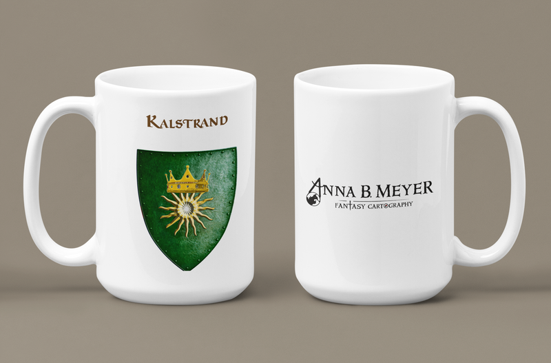Kalstrand Heraldry of Greyhawk Anna Meyer Cartography Coffee Mug 11oz/15oz