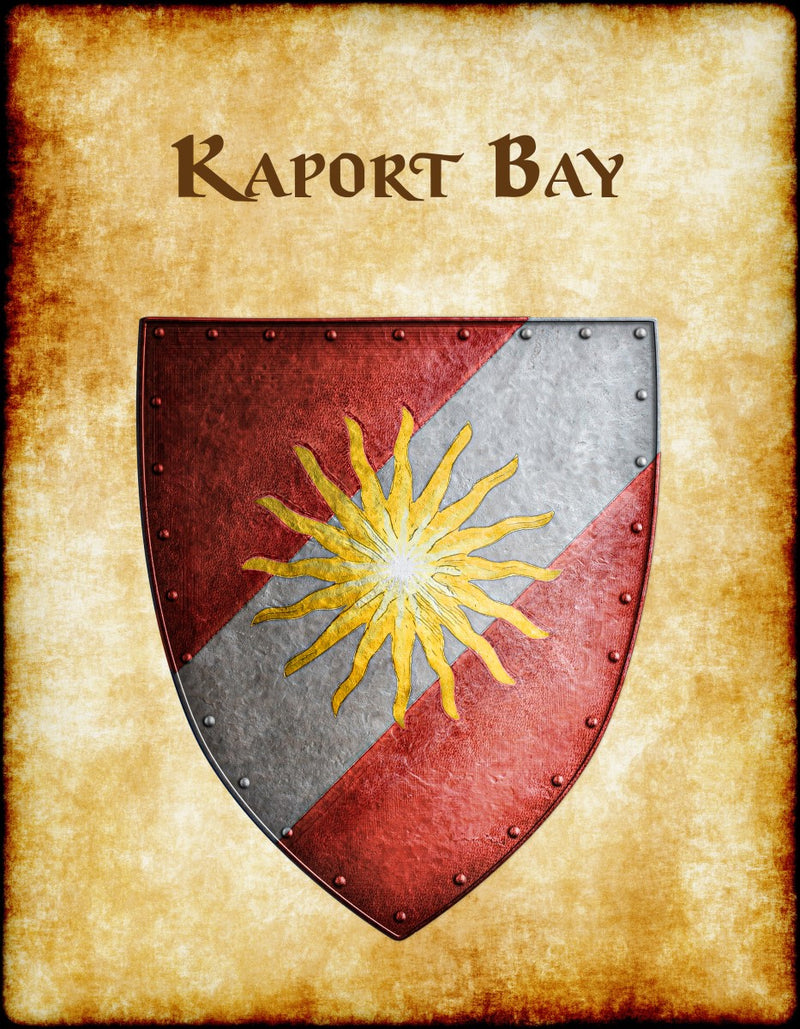 Kaport Bay Heraldry of Greyhawk Anna Meyer Cartography Canvas Art Print