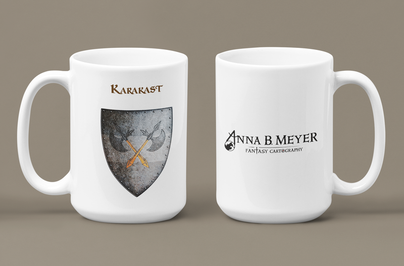 Karakast Heraldry of Greyhawk Anna Meyer Cartography Coffee Mug 11oz/15oz