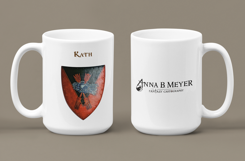 Kath Heraldry of Greyhawk Anna Meyer Cartography Coffee Mug 11oz/15oz