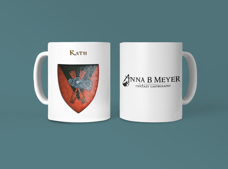 Kath Heraldry of Greyhawk Anna Meyer Cartography Coffee Mug 11oz/15oz