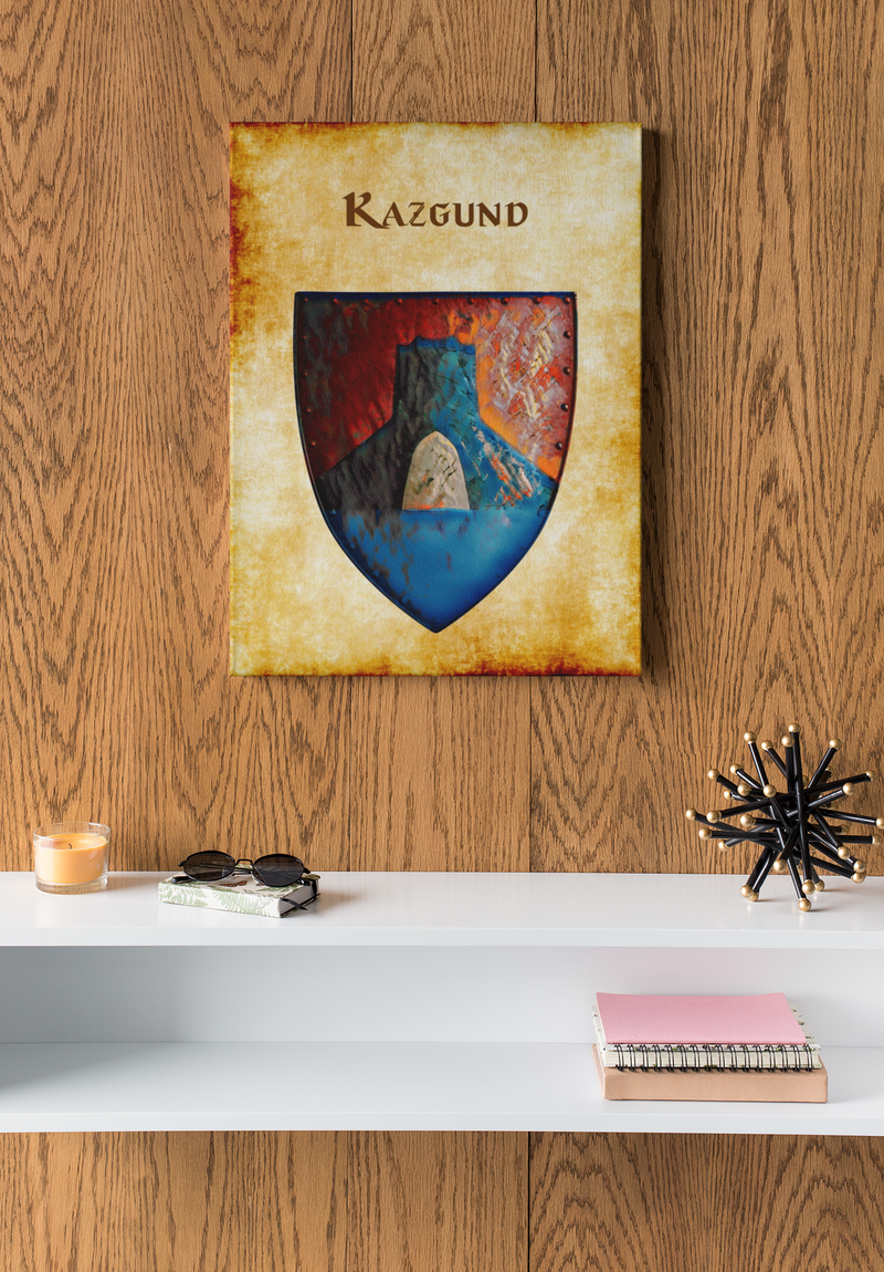 Kazgund Heraldry of Greyhawk Anna Meyer Cartography Canvas Art Print