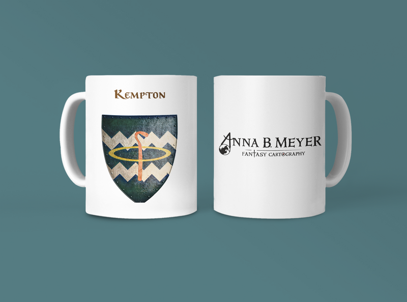 Kempton Heraldry of Greyhawk Anna Meyer Cartography Coffee Mug 11oz/15oz