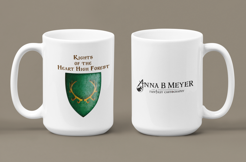 Kights of the Heart High Forest Heraldry of Greyhawk Anna Meyer Cartography Coffee Mug 11oz/15oz