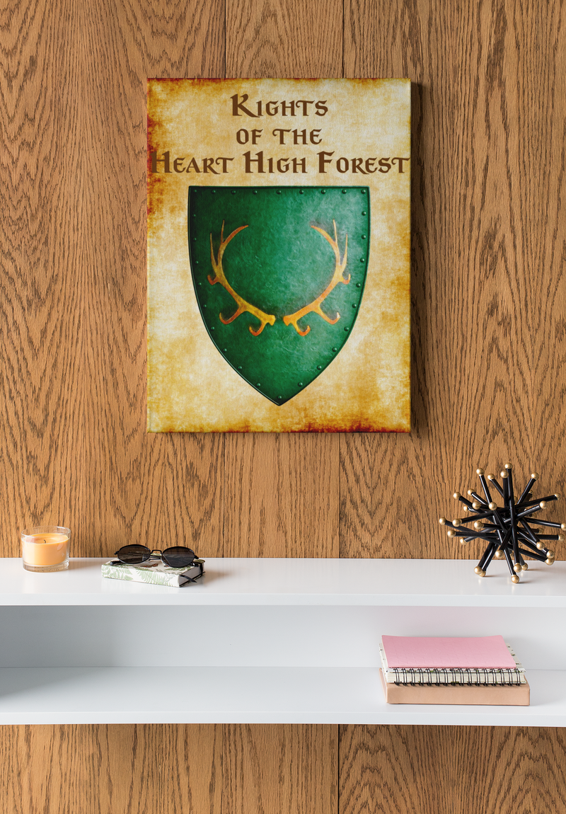 Kights of the Heart High Forest Heraldry of Greyhawk Anna Meyer Cartography Canvas Art Print