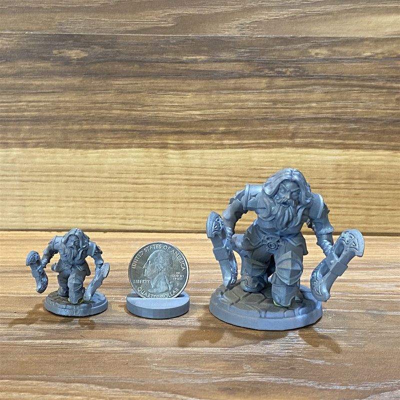 Kinessa The Fury Bearded 3D Printed Miniature Legends of Calindria Primed