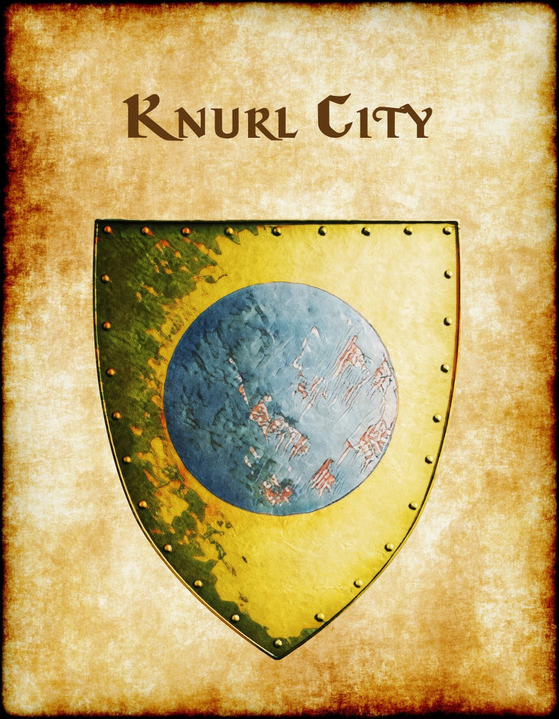 Knurl City Alternate Heraldry of Greyhawk Anna Meyer Cartography Canvas Art Print