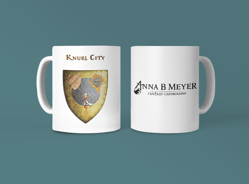 Knurl City Heraldry of Greyhawk Anna Meyer Cartography Coffee Mug 11oz/15oz