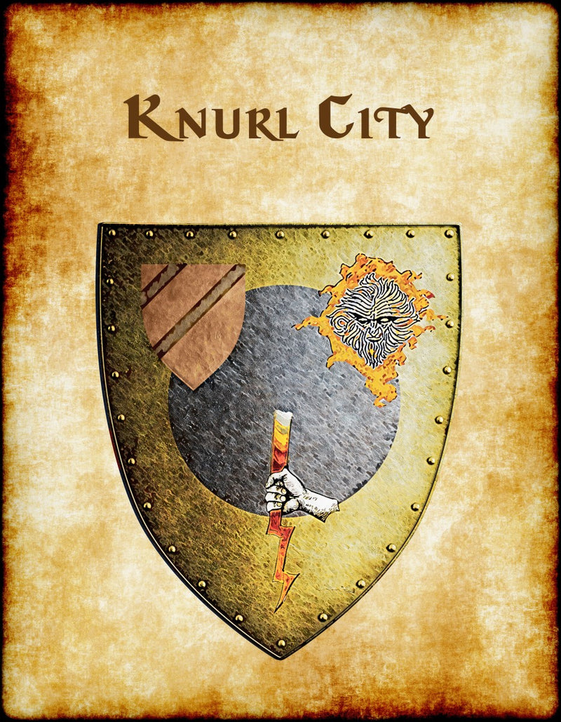 Knurl City Heraldry of Greyhawk Anna Meyer Cartography Canvas Art Print