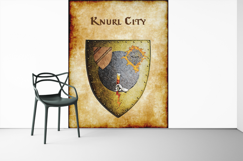 Knurl City Heraldry of Greyhawk Anna Meyer Cartography Canvas Art Print