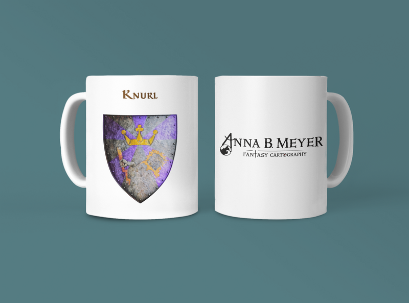 Knurl Heraldry of Greyhawk Anna Meyer Cartography Coffee Mug 11oz/15oz