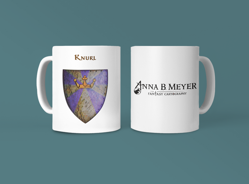 Knurl Heraldry of Greyhawk Anna Meyer Cartography Coffee Mug 11oz/15oz