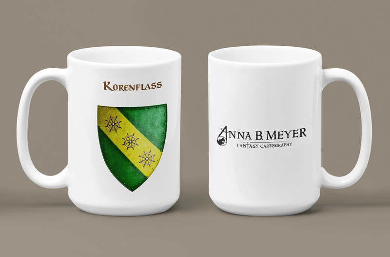 Korenflass Heraldry of Greyhawk Anna Meyer Cartography Coffee Mug 11oz/15oz