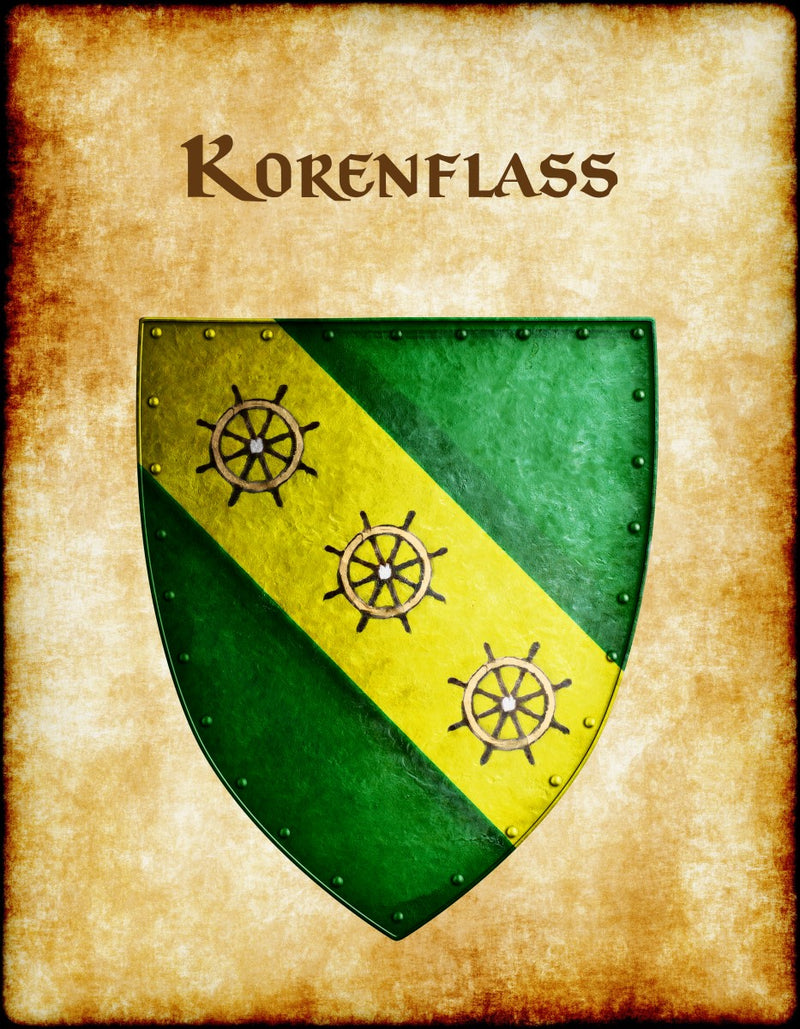 Korenflass Heraldry of Greyhawk Anna Meyer Cartography Canvas Art Print