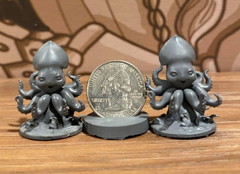 Krispy Kraken 3d Printed Miniature Legends of Calindria Primed