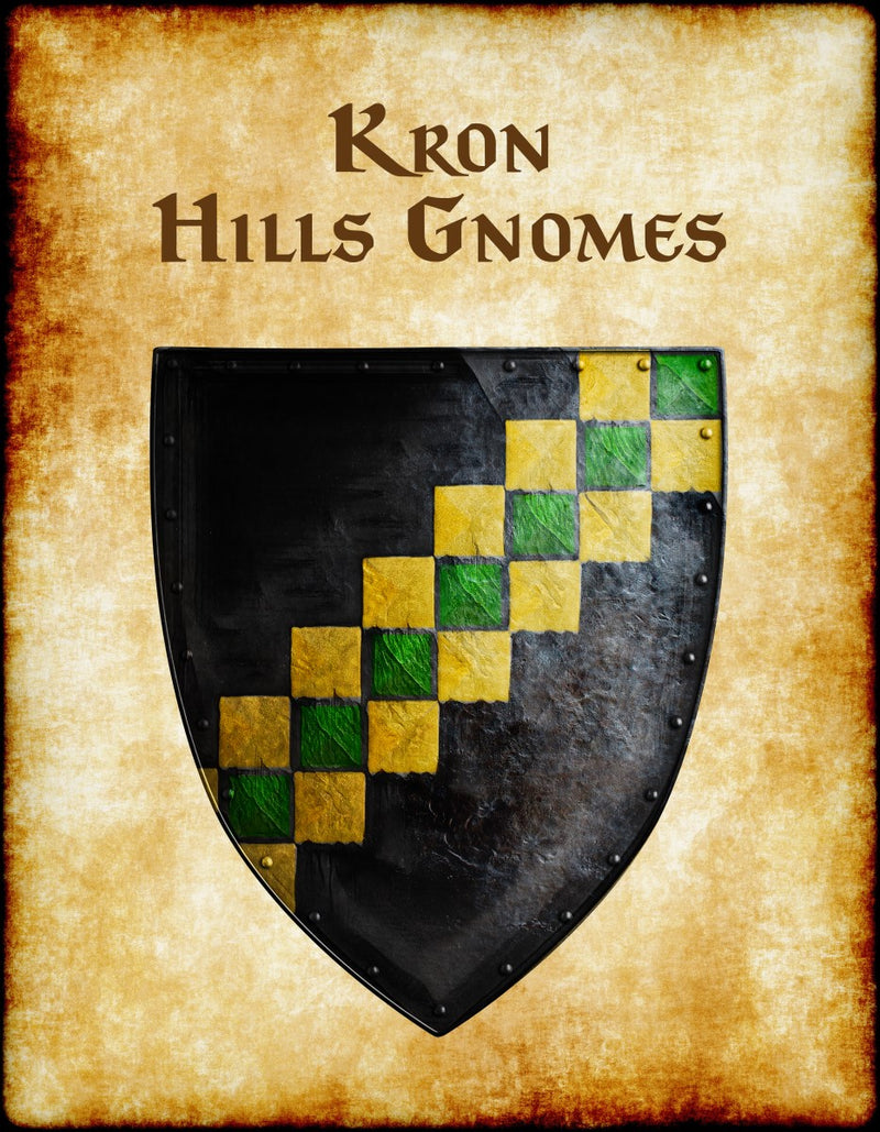 Kron Hills Gnomes Heraldry of Greyhawk Anna Meyer Cartography Canvas Art Print