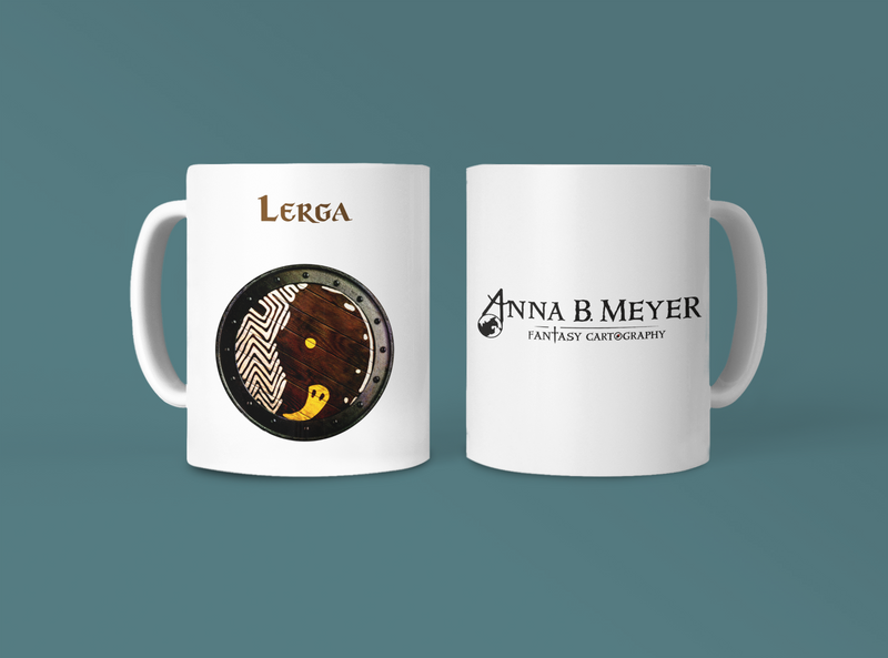 Lerga Heraldry of Greyhawk Anna Meyer Cartography Coffee Mug 11oz/15oz