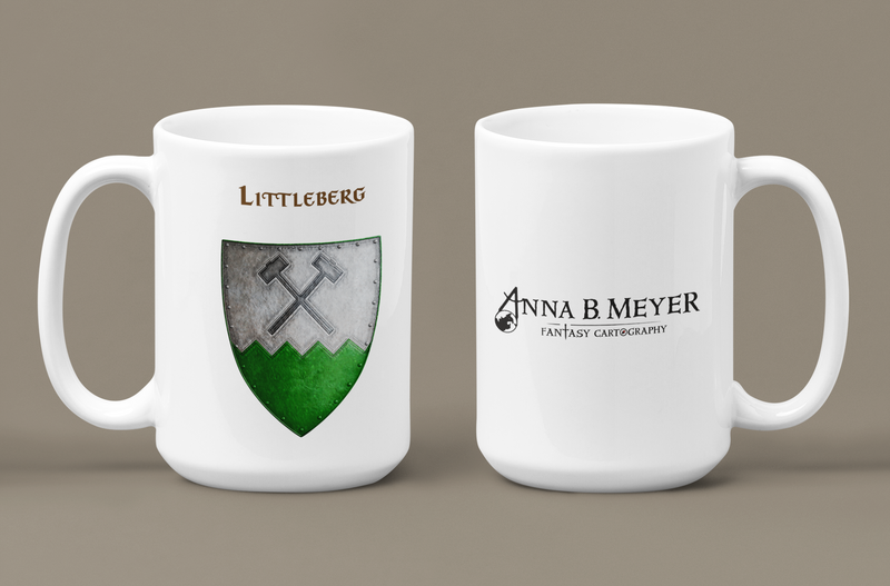 Littleberg Heraldry of Greyhawk Anna Meyer Cartography Coffee Mug 11oz/15oz
