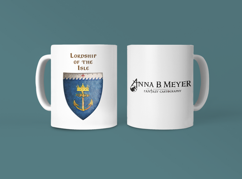 Lordship of the Isle Heraldry of Greyhawk Anna Meyer Cartography Coffee Mug 11oz/15oz
