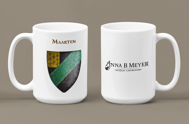 Maarten Heraldry of Greyhawk Anna Meyer Cartography Coffee Mug 11oz/15oz