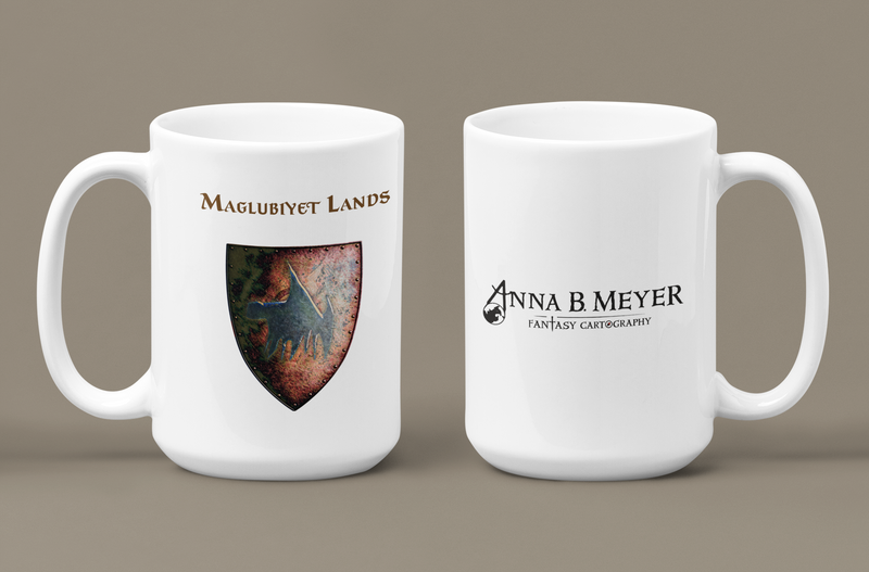 Maglubiyet Lands Heraldry of Greyhawk Anna Meyer Cartography Coffee Mug 11oz/15oz