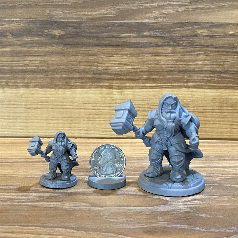 Malyan The Proud Bearded 3D Printed Miniature Legends of Calindria Primed