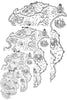 Escape from Skullcano Island Map Gallery Canvas Art Print
