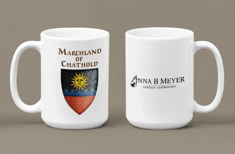 Marchland of Chathold Heraldry of Greyhawk Anna Meyer Cartography Coffee Mug 11oz/15oz