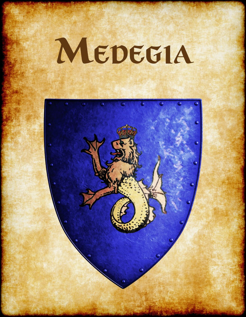 Medegia Heraldry of Greyhawk Anna Meyer Cartography Canvas Art Print