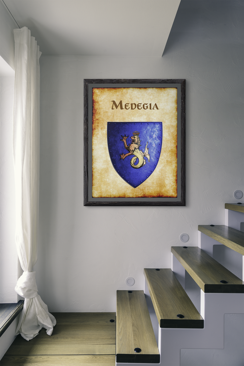 Medegia Heraldry of Greyhawk Anna Meyer Cartography Canvas Art Print