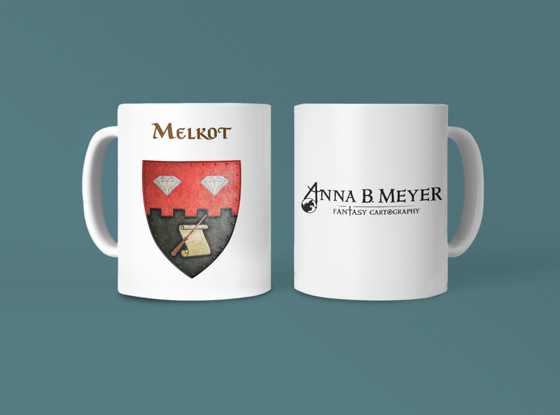 Melkot Heraldry of Greyhawk Anna Meyer Cartography Coffee Mug 11oz/15oz