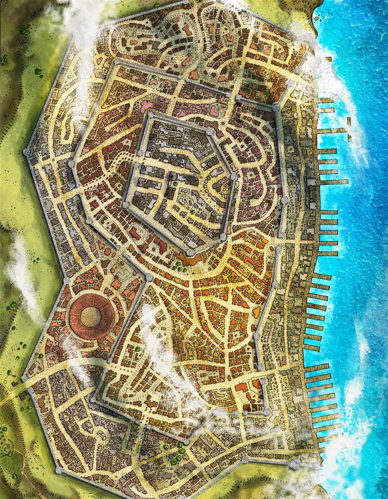 Merrowshore City Fantasy Map