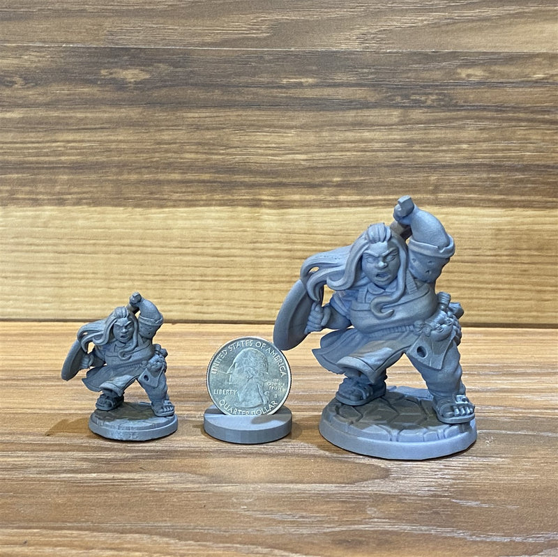 Mimma The Melee Housewife 3D Printed Miniature Legends of Calindria Primed