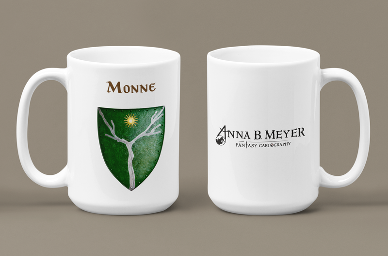Monne Heraldry of Greyhawk Anna Meyer Cartography Coffee Mug 11oz/15oz