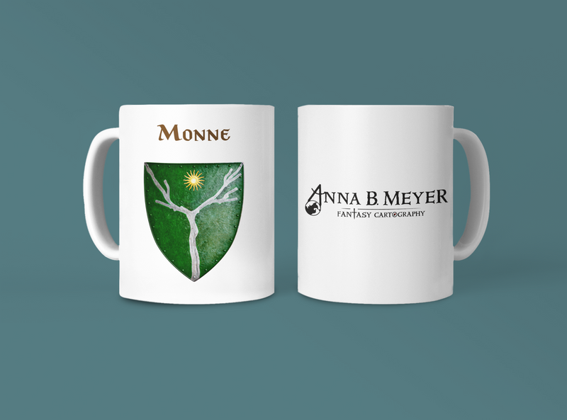 Monne Heraldry of Greyhawk Anna Meyer Cartography Coffee Mug 11oz/15oz