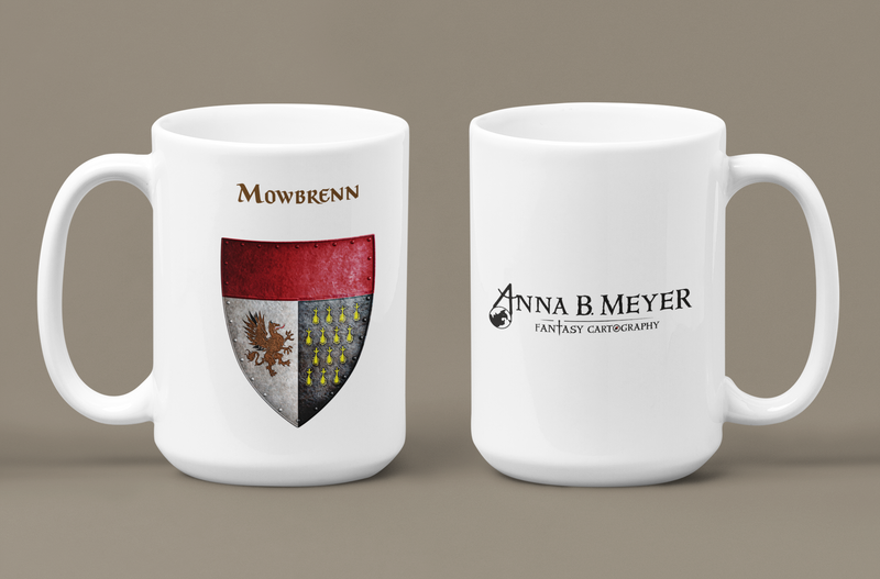 Mowbrenn Heraldry of Greyhawk Anna Meyer Cartography Coffee Mug 11oz/15oz
