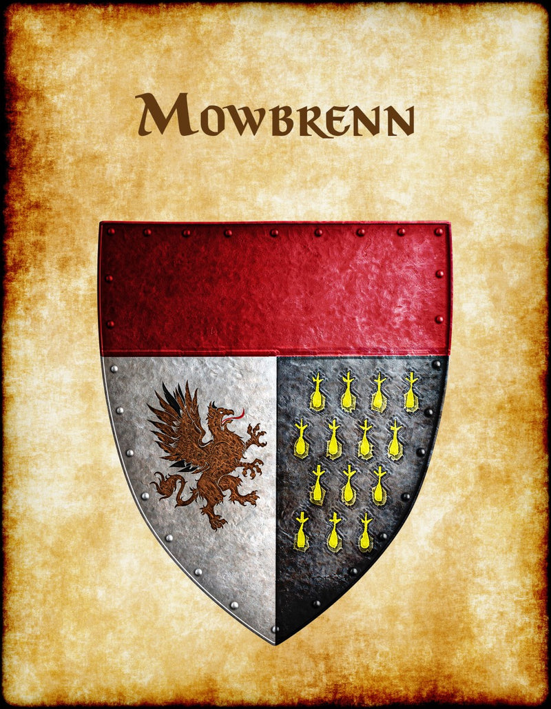 Mowbrenn Heraldry of Greyhawk Anna Meyer Cartography Canvas Art Print