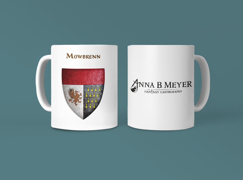 Mowbrenn Heraldry of Greyhawk Anna Meyer Cartography Coffee Mug 11oz/15oz