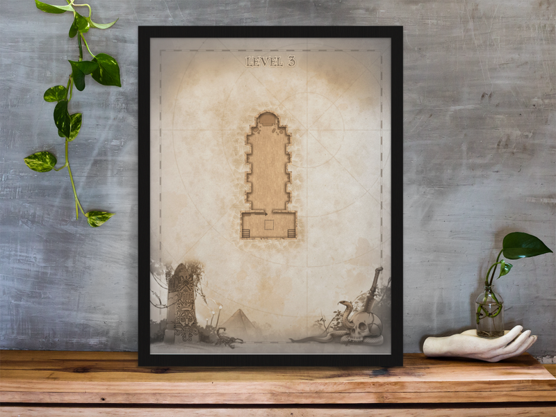 Mummy Bride Level 3 Map Gallery Canvas Art Print