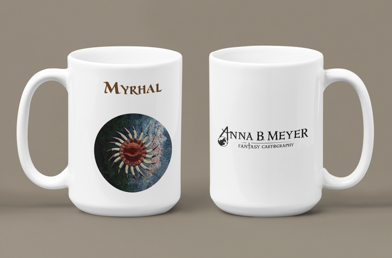 Myrhal Heraldry of Greyhawk Anna Meyer Cartography Coffee Mug 11oz/15oz