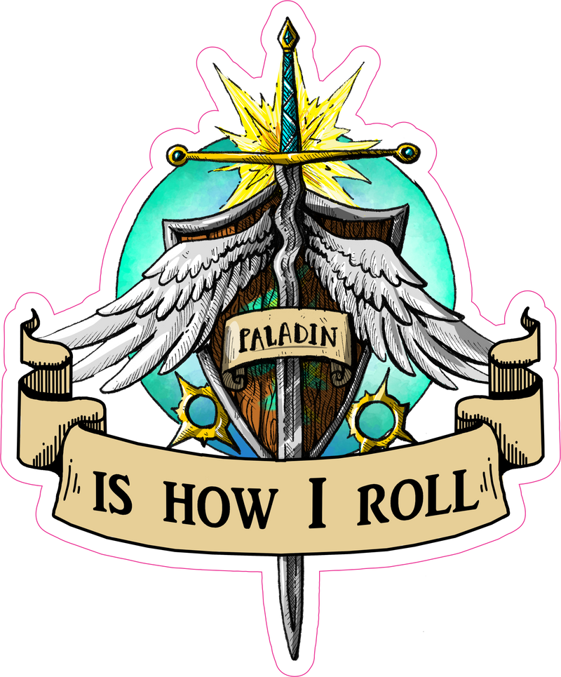 Paladin Is How I Roll RPG 6" Class Vinyl Sticker