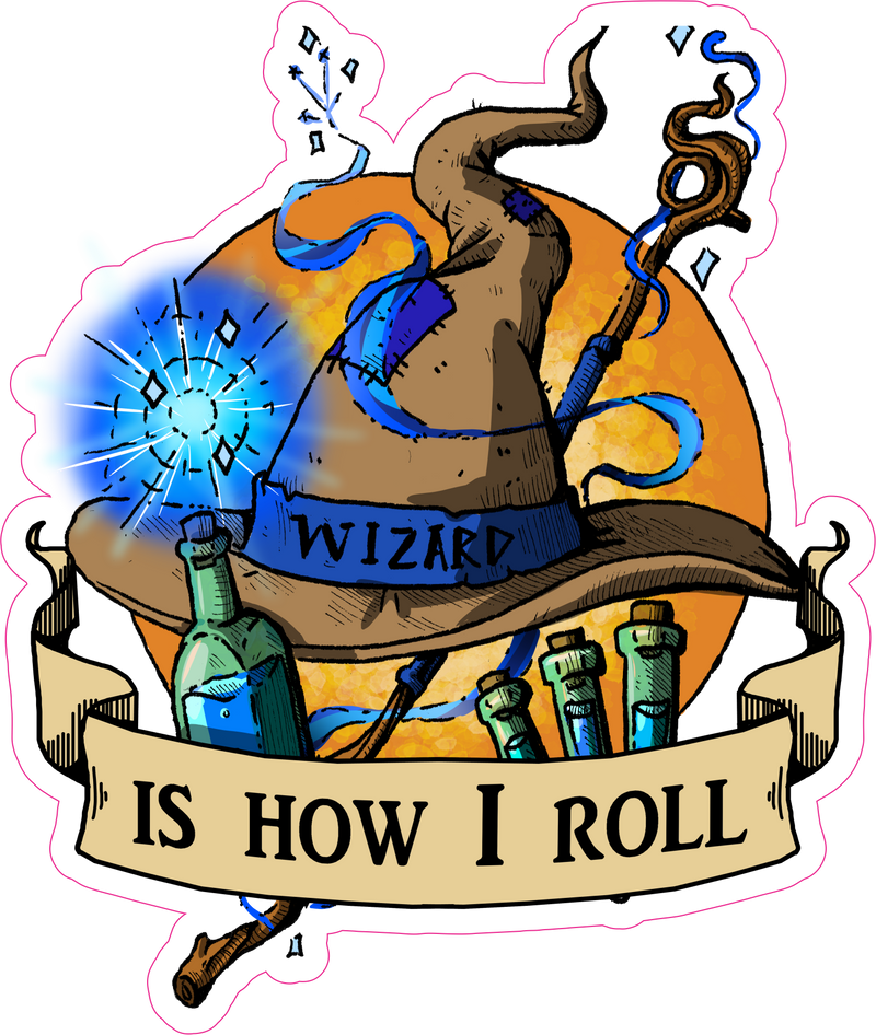 Wizard Is How I Roll RPG 6" Class Vinyl Sticker