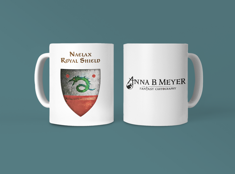 Naelax Royal Shield Heraldry of Greyhawk Anna Meyer Cartography Coffee Mug 11oz/15oz