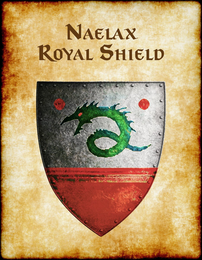 Naelax Royal Shield Heraldry of Greyhawk Anna Meyer Cartography Canvas Art Print
