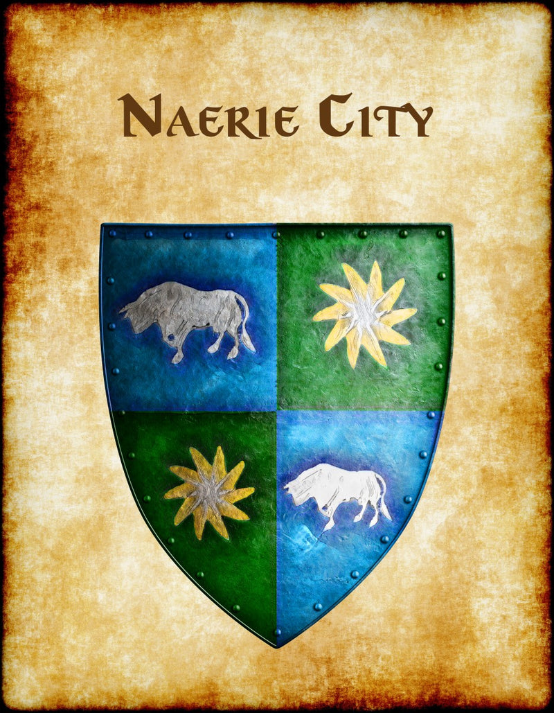 Naerie City Heraldry of Greyhawk Anna Meyer Cartography Canvas Art Print
